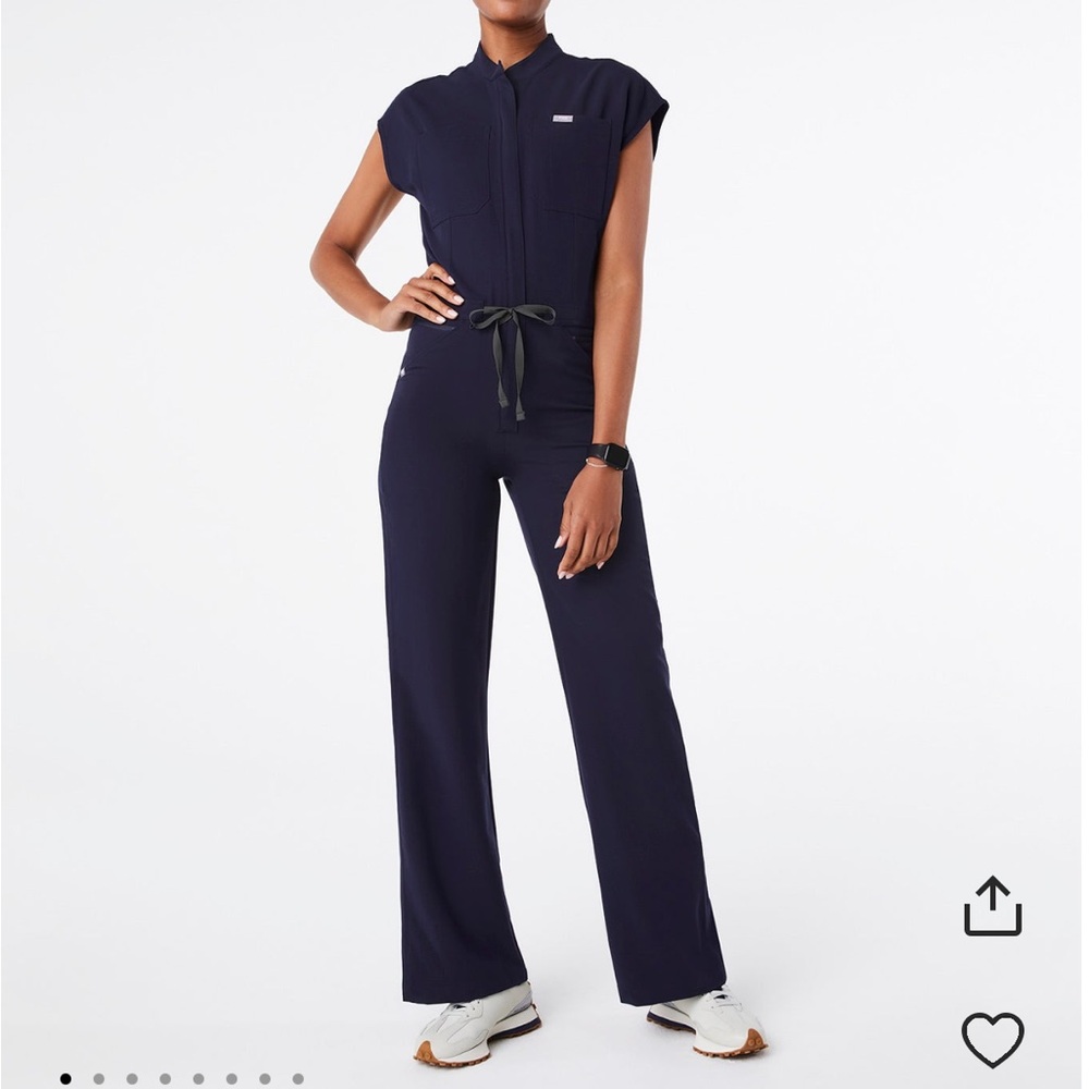 Rafaela Cargo Wide Leg ScrubJumpsuit